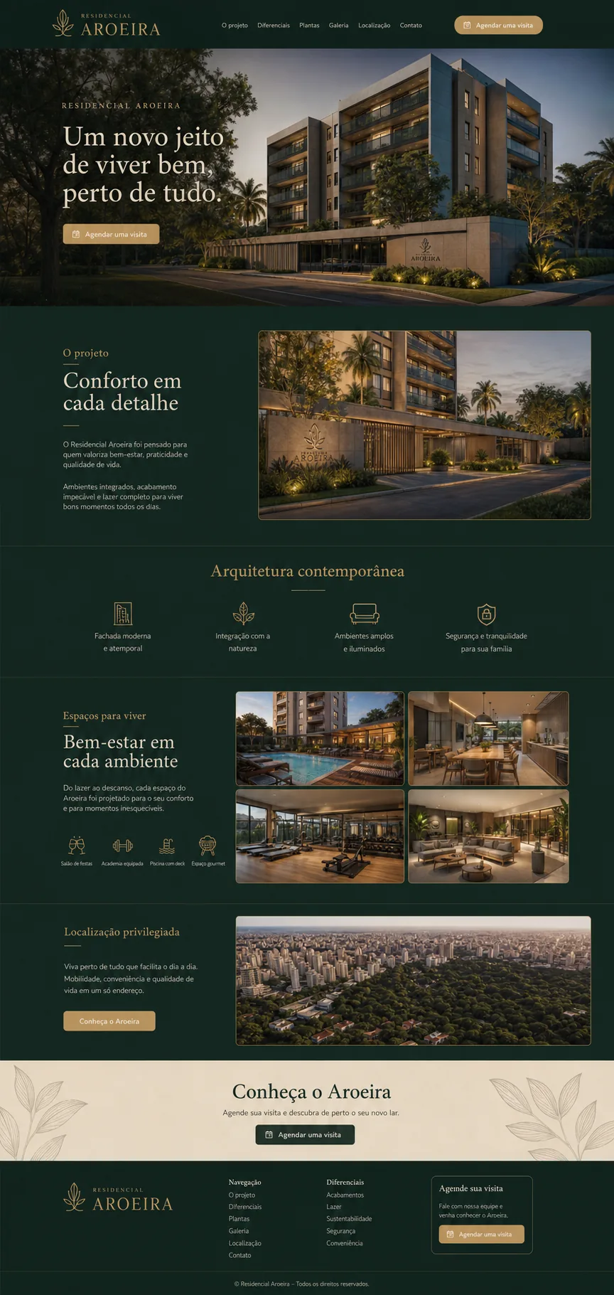 Landing page completa para empreendimento imobiliário no Brasil