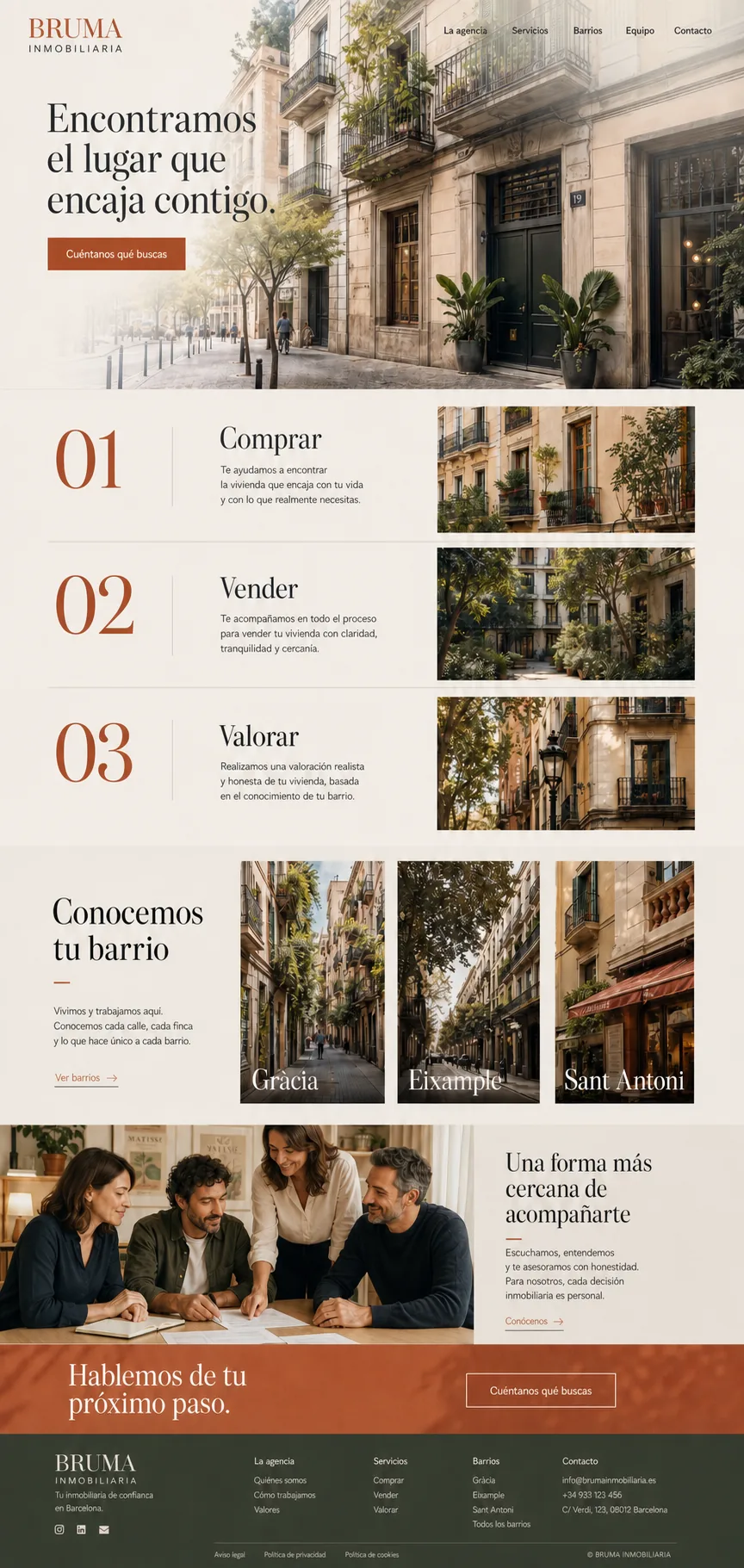 Site institucional completo para imobiliária na Espanha
